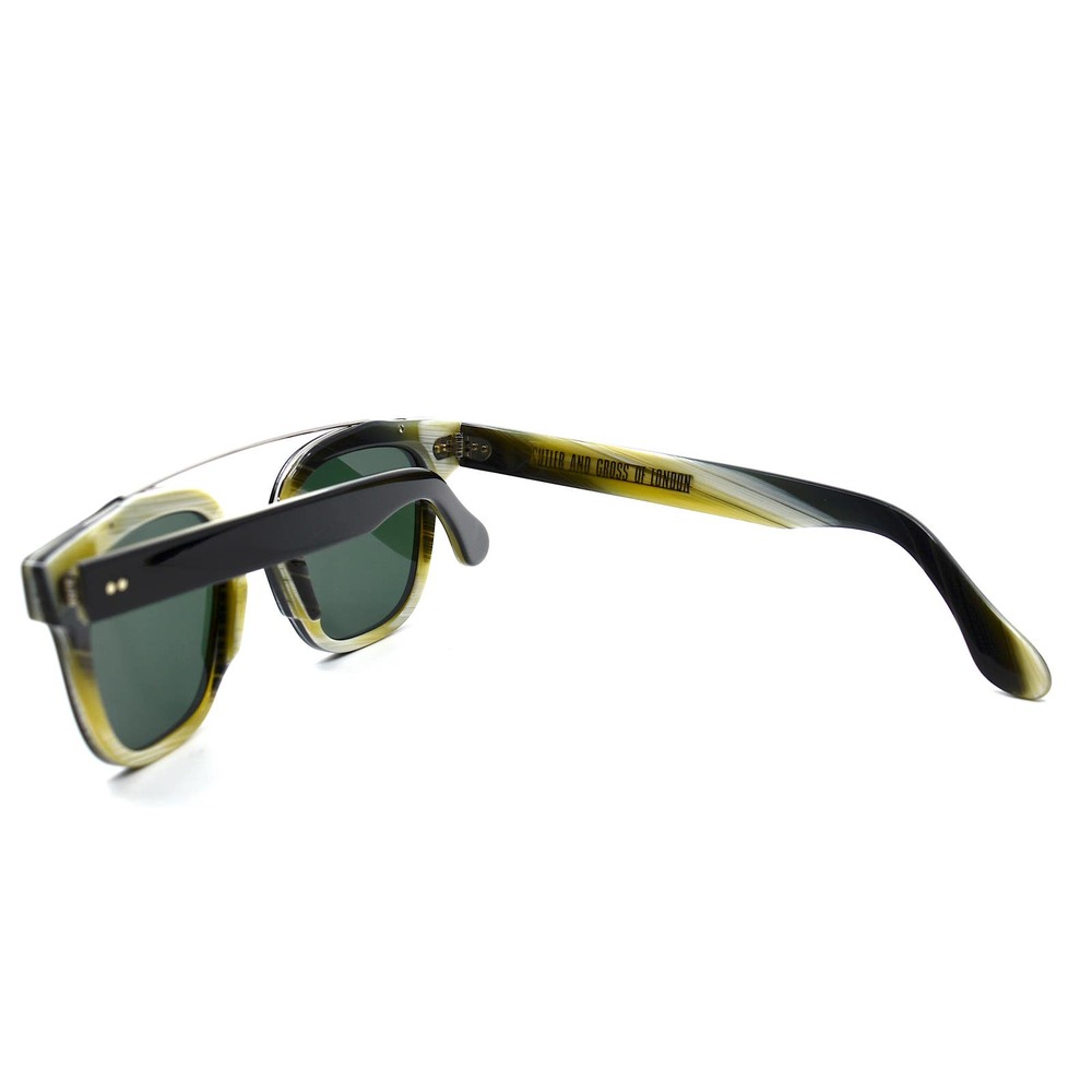 CUTLER&GROSS OF LONDON CG1297S 04 BLACK GREEN AUTHENTIC SUNGLASSES - Picture 12 of 14